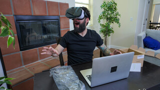 Ebony Brunette Jenna Foxx in VR - Hairy Pussy & Cumshot - porn percuma di GEEZ.TUBE