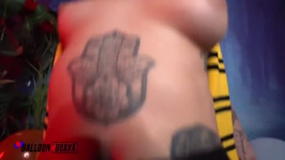Big Tits Tattoo Babe Stella Rae - Halloween Balloon POV - free porn on GEEZ.TUBE